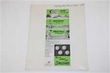 Five (5) Spalding Magazine Golf Ball & Golf Club Ads From 1896-1955
