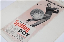 Five (5) Spalding Magazine Golf Ball & Golf Club Ads From 1896-1955