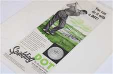 Five (5) Spalding Magazine Golf Ball & Golf Club Ads From 1896-1955