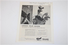 Five (5) Spalding Magazine Golf Ball & Golf Club Ads From 1896-1955