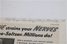 Middlecoff, Zaharias, Nelson & Sarazen Golf Ads From 1939-1957