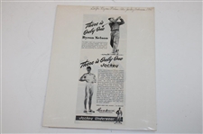 Pebble Beach, St. Andrews, Byron Nelson Jockey Underwear & Bobby Jones 1929 Shot' Vintage 1929-1976 Golf Ads