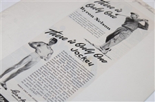 Pebble Beach, St. Andrews, Byron Nelson Jockey Underwear & Bobby Jones 1929 Shot' Vintage 1929-1976 Golf Ads