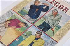 Four (4) Vintage Mcgregor St. Andrews, Billy Casper & Sam Snead Golf Ads 1950-1960
