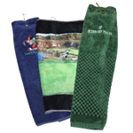 Three (3) Classic Golf Bag Towels - Black Diamond, Euro Disney, & Audemars Piguet