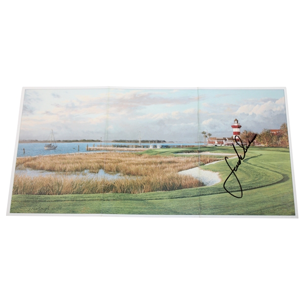 Jordan Spieth Signed Harbour Town Scorecard With JSA #AJ38953