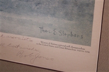 Bobby Jones Signed Ltd Ed Augusta National Member T. Stephens Print to Spalding FULL JSA #YY97647