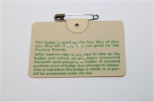 1967 Masters Tournament SERIES Badge #585 - Gay Brewer Winner