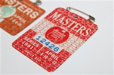 1977 & 1981 Masters Tournament SERIES Badges #1303 & #12426 - Tom Watson Winner