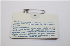 1979 Masters Tournament SERIES Badge #1374 - Fuzzy Zoeller Winner