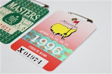 1990 & 1996 Masters Tournament SERIES Badges #X01611 & #X01974 - Nick Faldo Winner