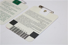 1990 & 1996 Masters Tournament SERIES Badges #X01611 & #X01974 - Nick Faldo Winner