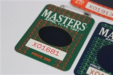 1991, 1992 & 1993 Masters Tournament SERIES Badges