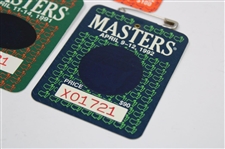 1991, 1992 & 1993 Masters Tournament SERIES Badges
