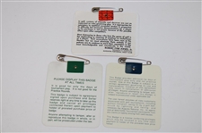 1991, 1992 & 1993 Masters Tournament SERIES Badges