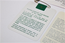 1991, 1992 & 1993 Masters Tournament SERIES Badges