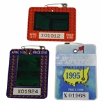 1993, 1994 & 1995 Masters Tournament SERIES Badges