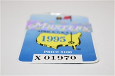 1995 Masters Tournament SERIES Badge #01968 - Tiger Woods Masters Debut & Ben Crenshaw Winner