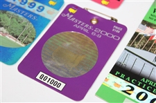 1998, 1999, 2000 Masters SERIES Badges with 2003 Masters Ticket