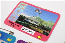 1998, 1999, 2000 Masters SERIES Badges with 2003 Masters Ticket