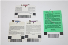 1998, 1999, 2000 Masters SERIES Badges with 2003 Masters Ticket