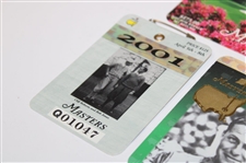 2001, 2002 & 2005 Masters Tournament SERIES Badges - Tiger Woods Winner