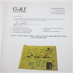 Chi Chi, Trevino, Floyd, Zoeller, Crenshaw & Others Signed SBC Senior Classic Yellow Flag JSA ALOA