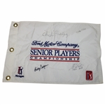 Chi Chi, Billy Casper, Aoki & Gary Koch Signed Senior Players Championship Embroidered Flag JSA ALOA