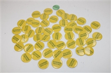 Large Group of Chi Chi's Banditos Pins - Yellow, Green & Two (2) Extra Large 1981 Hillcrest