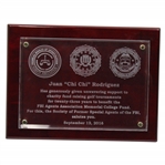 Chi Chi Rodriguezs FBI Association Memorial College Fund Plaque September 12th, 2016