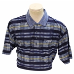 Chi Chi Rodriguezs Personal Descente International Collection Blue, Navy & Gray Polo w/Sponsor - M