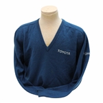 Chi Chi Rodriguezs Personal Pringle Blue Cashmere Sweater w/Sponsor 