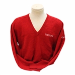 Chi Chi Rodriguezs Personal Pringle Red Cashmere Sweater w/Sponsor 