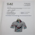 Chi Chi Rodriguez's Personal Antigua White, Green, Pink & Navy Polo w/Sponsor - M