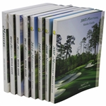 Eight (8) Masters Tournament Official Media Guide Books - 2007-2013 & 2019