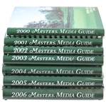 Seven (7) Masters Tournament Official Media Guide Books - 2000-2006