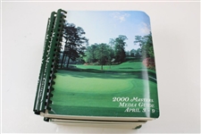 Seven (7) Masters Tournament Official Media Guide Books - 2000-2006