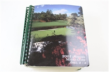Seven (7) Masters Tournament Official Media Guide Books - 2000-2006