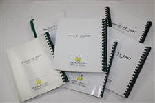 Seven (7) Masters Tournament Official Media Guide Books - 2000-2006