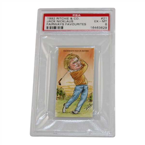 1992 Ritchie And Co Fairway Favorites #21 Jack Nicklaus - PSA 6 #16463629