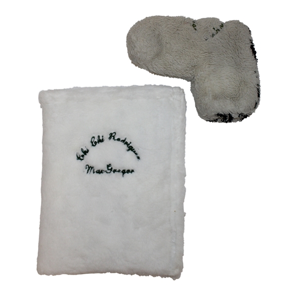 Chi Chi Rodriguezs Personalized Macgregor White Putter Cover & Velcro Valuables Pouch