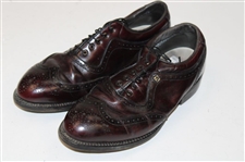 Chi Chi Rodriguez's Personal Classics By FootJoy Brown Golf Shoes w/Blue Shoe Bags