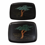 Chi Chi Rodriguezs Personal Pair of 1972 US Open At Pebble Beach Couroc Trays