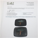 Chi Chi Rodriguez's Personal Pair of 1972 US Open At Pebble Beach Couroc Trays