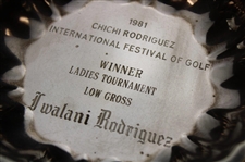 1981 Chi Chi Rodriguez Intl Festival of Golf Ladies Winner Low Gross Trophy & 1980 Bowl/Trophy