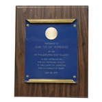 Chi Chi Rodriguezs Personal IVB Philadelphia Golf Classic Plaque Dated July 26, 1977