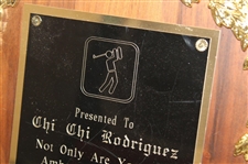 Chi Chi Rodriguez's Personal Ambassador Of The Caddies 1986 Plaque