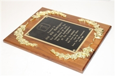 Chi Chi Rodriguez's Personal Ambassador Of The Caddies 1986 Plaque