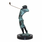 Chi Chi Rodriguezs Personal Unmarked Post-Swing Follow Through Golfer Statue
