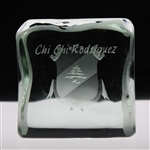 Chi Chi Rodriguezs Engraved Republic of Lebanon Glass Paperweight/Trophy